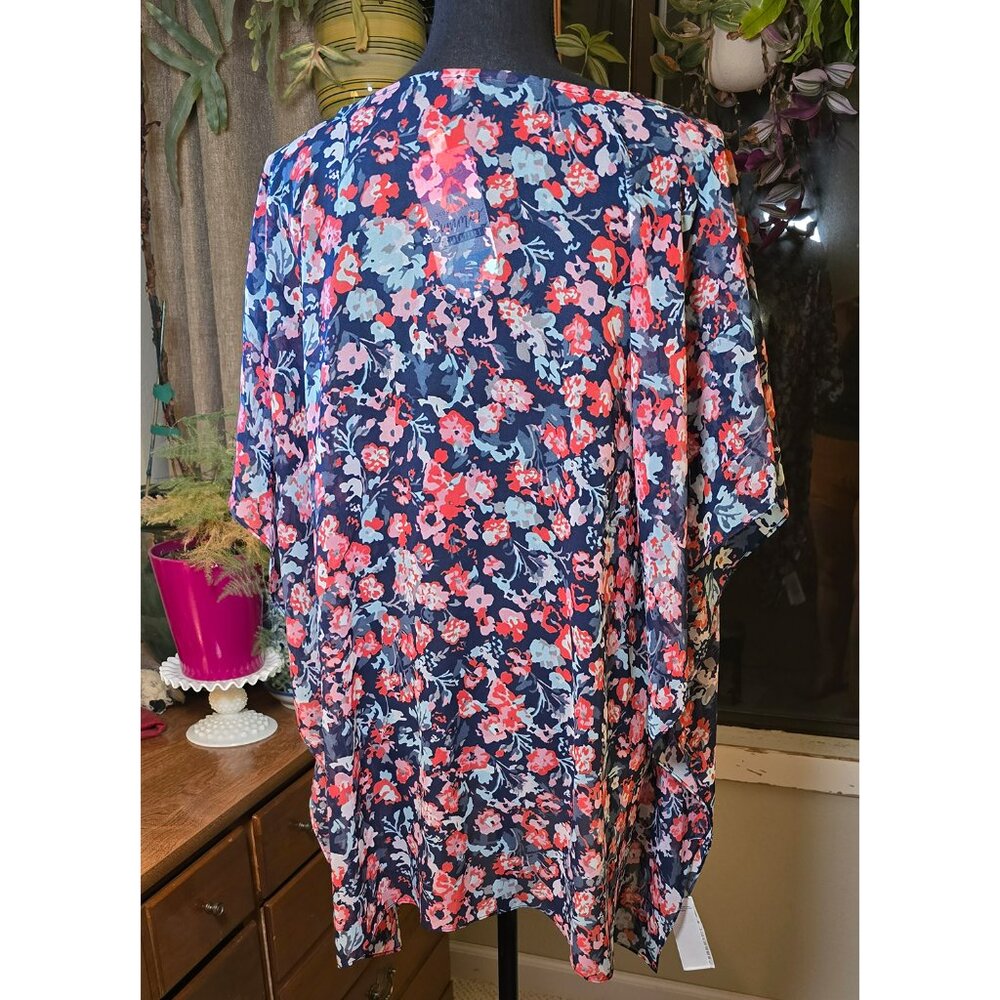 NWT Joules Rosanna Navy Floral Cover-Up O/S - Picture 3 of 7